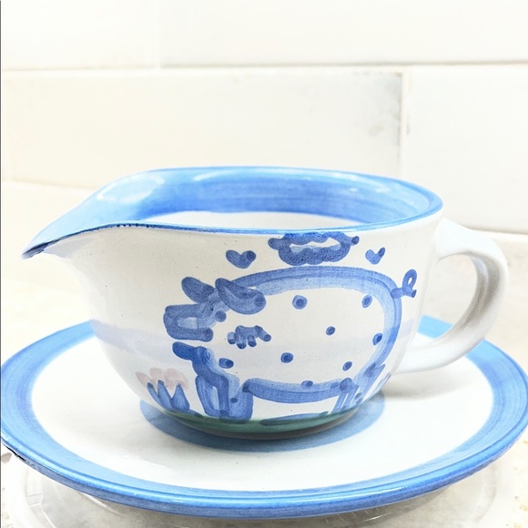 M.A. Hadley Other - M A Hadley Salad Dessert Plate paired with Pig Open Sauce Gravy Boat